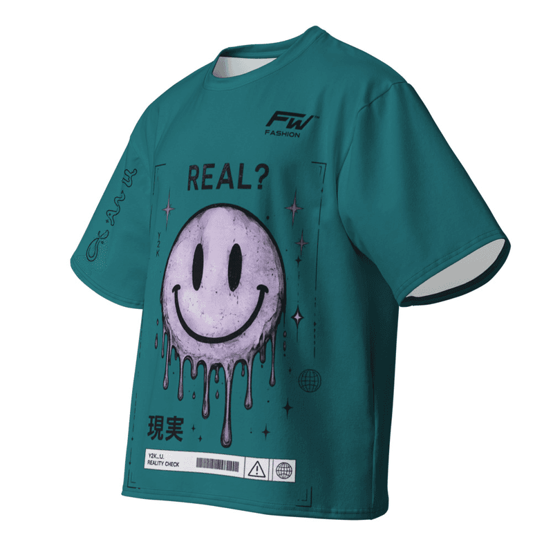 Liquid reality Y2k Oversized cotton t-shirt